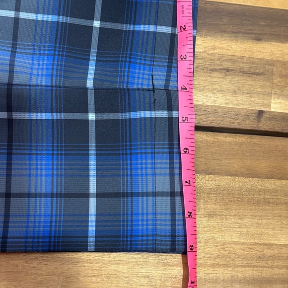 Nike Men's Blue Checkered Slim Golf Pants - Picture 6 of 9